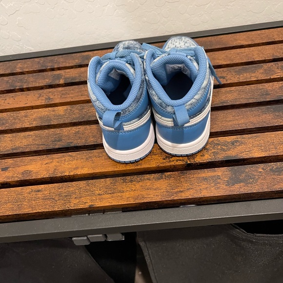 Kids Blue Denim Sneakers with White Accents - Picture 5 of 8